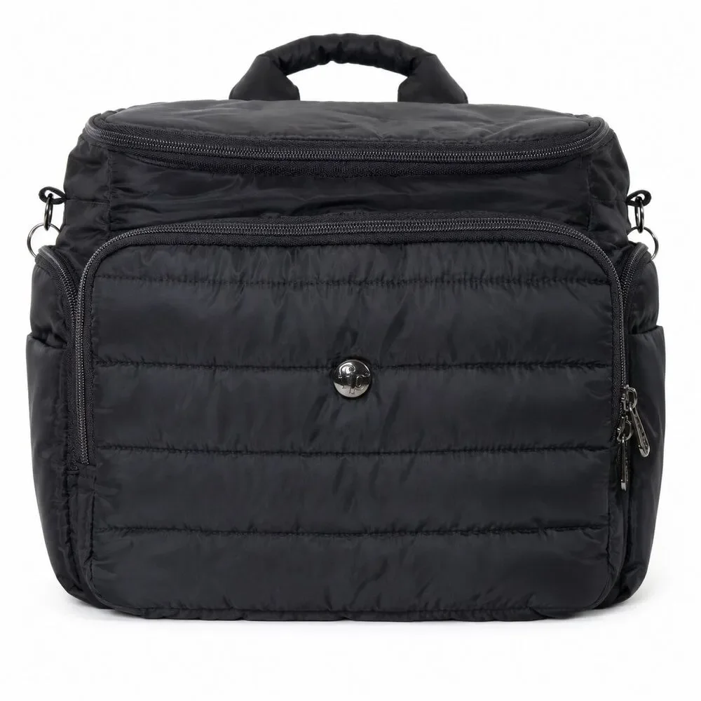 Fisher-Price Madison Diaper Bag Backpack Crossbody Tote Black Multi Pocket
